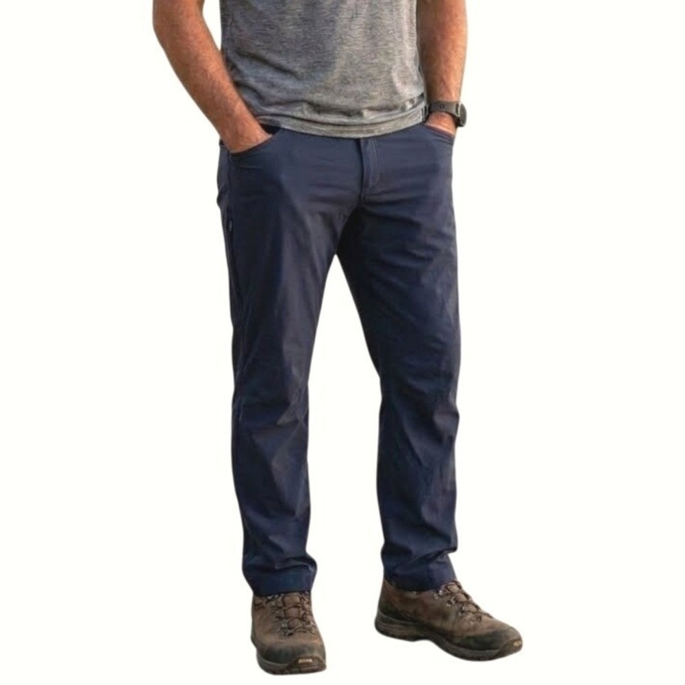 Eddie Bauer Mens Tech Pant 40x30 Navy Blue Stretch Hiking Outdoor C3253077